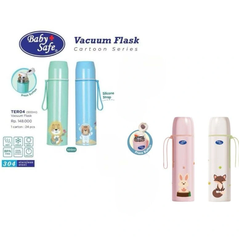 BABY SAFE Vacuum Flask Termos 350ml TER03 & 500ml TER04 (Termos Air Panas Anak Bayi)