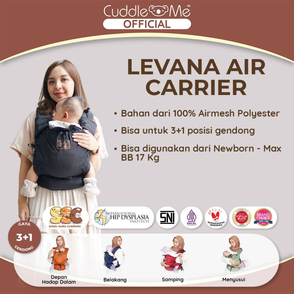 Gendongan Bayi - CUDDLEME Levana Air Carrier Gendongan Kanguru SSC M Shape Adjustable