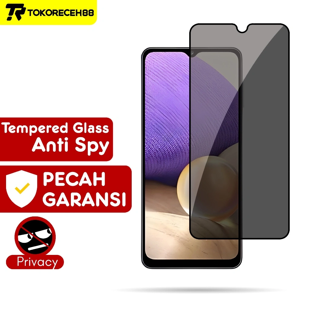 Tempered Glass Kaca Anti Spy Samsung A14 A12 4G 5G A22 4G A22 5G A32 4G A32 5G A52 A52s A72 A13 5G A23 A33 A53 A73 Antigores Kaca Screenguard Temperglass Screen Protector