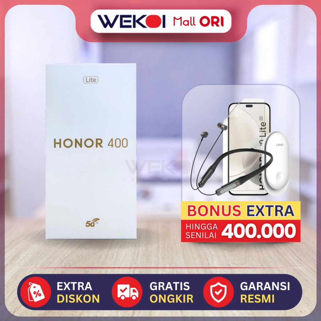 HONOR 400 Lite 5G Smartphone RAM 16GB [8GB+8GB] + ROM 256GB AI Camera Button | Ultra-Clear Camera | Ultra-tough Triple Defense Garansi Resmi
