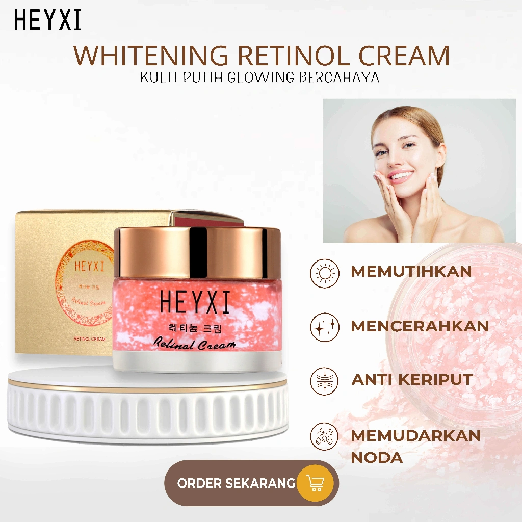 BPOM HEYXI 1pcs  Kemasan lama dan Kemasan baru akan dikirim acak Glowing Cream Tone up/Mencerahkanwarna kulit/30g/Penggunaan siang hari/Mencerahkan kulit wajah