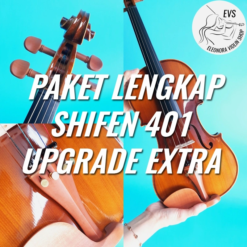 Shifen 401 UPGRADE EXTRA (1/4 1/2 3/4 4/4) Biola Violin Pemula Paket Super Lengkap Garansi Original