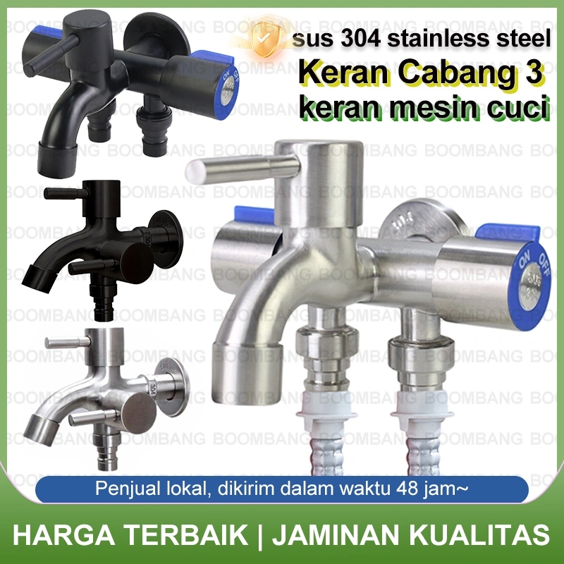 Kran Cabang Shower/Kran Kamar Mandi/Keran Mesin Cuci/Keran Multifungsi/Kran1/2Inch Tembok/Jet Shower