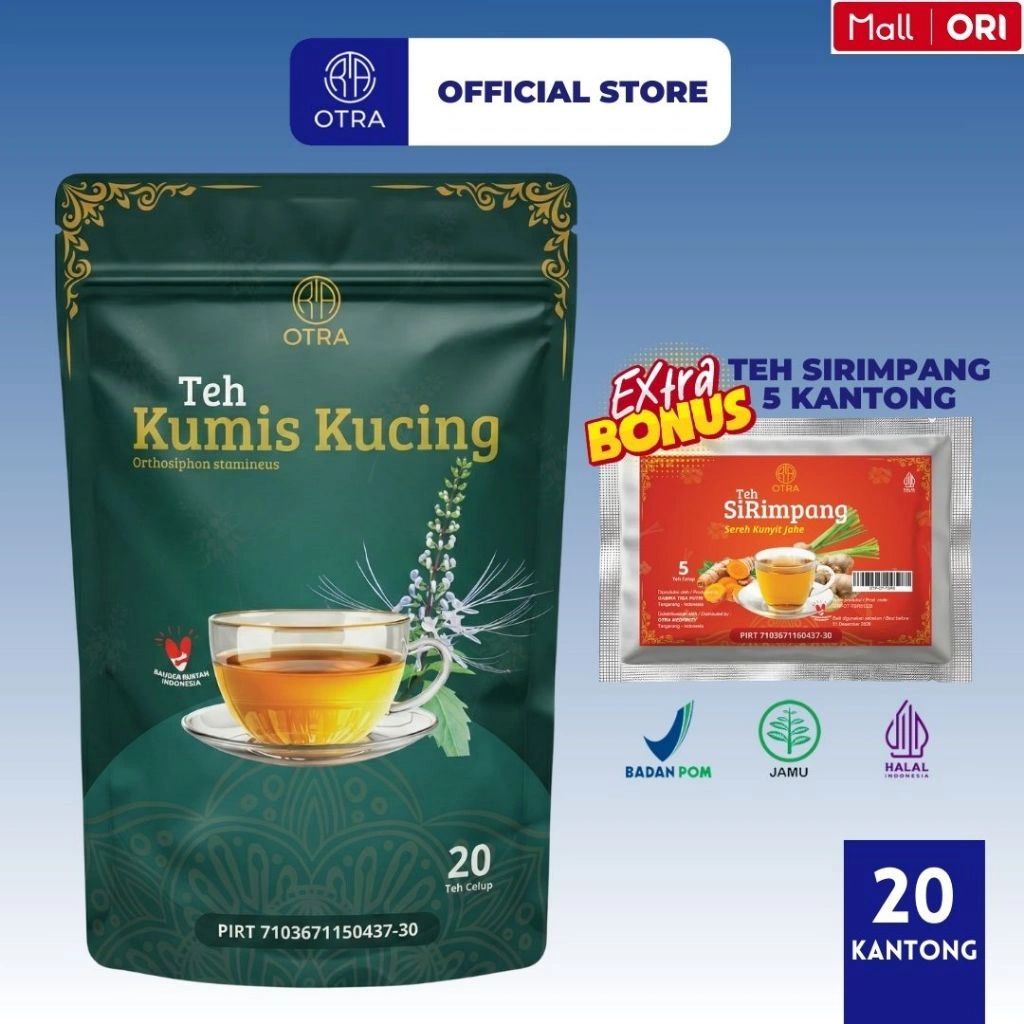 OTRA Teh Celup Kumis Kucing Obat Batu Ginjal Infeksi Saluran Kemih 20 Bags