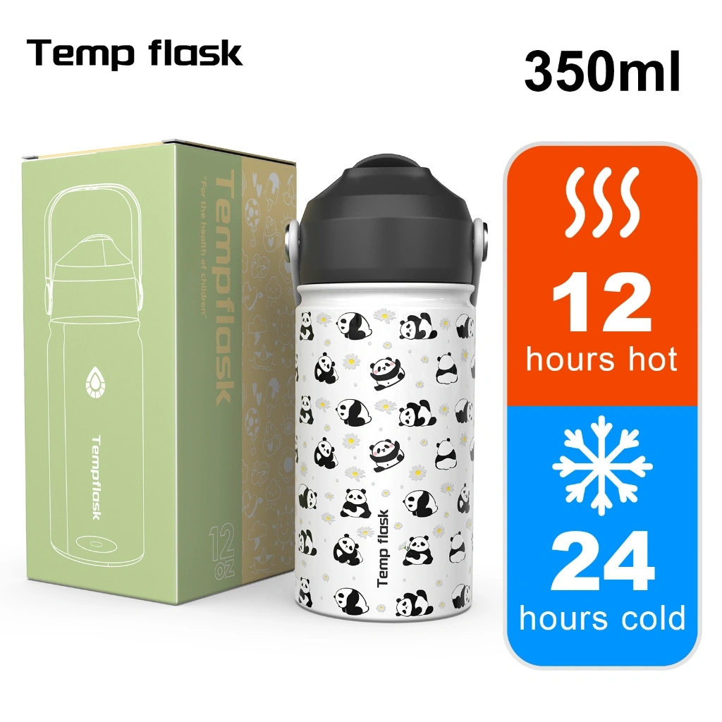 Tempflask TUMBLER  ANAK SEDOTAN 350ml  BAJA 304 FOOD GRADE  TAHAN  24 JAM  ANTI TUMPAH  GRATIS ONGKIR COD termos air panas untuk bayi sultan Vacuum stainless steel domma kopi cowok mini