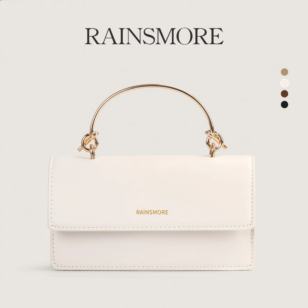 RAINSMORE Tas Selempang Wanita – Kotak Kecil Elegan dengan Tali Rantai, Bahan Premium & Mudah Dipadukan