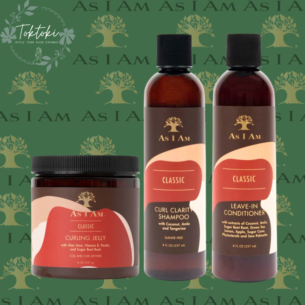 AS I AM Curl Clarity Shampoo Curling Jelly Leave-In Conditioner