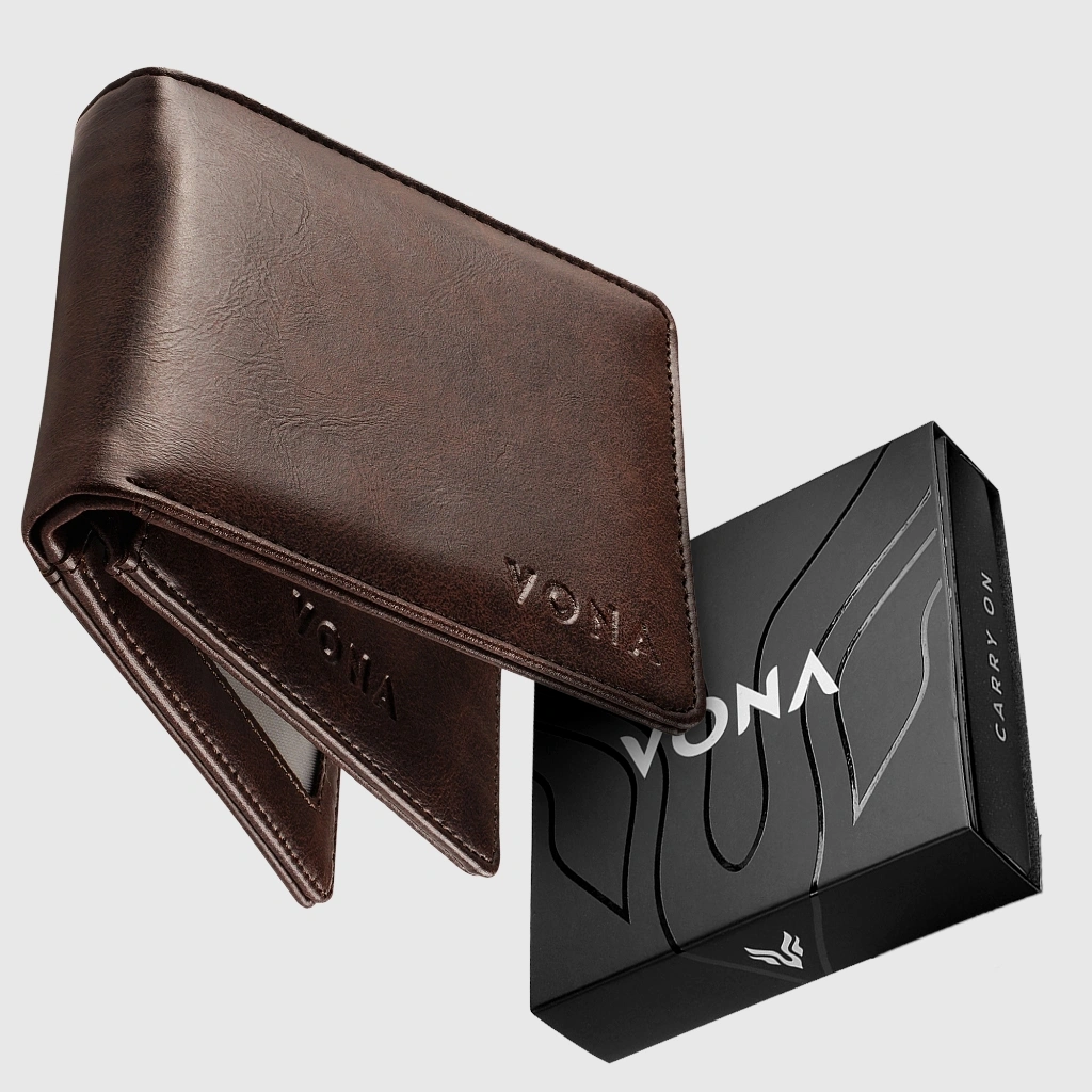 VONA Penn Wallet - Dompet Pria Lipat Pendek 3 Ruang Extra Slot Kartu