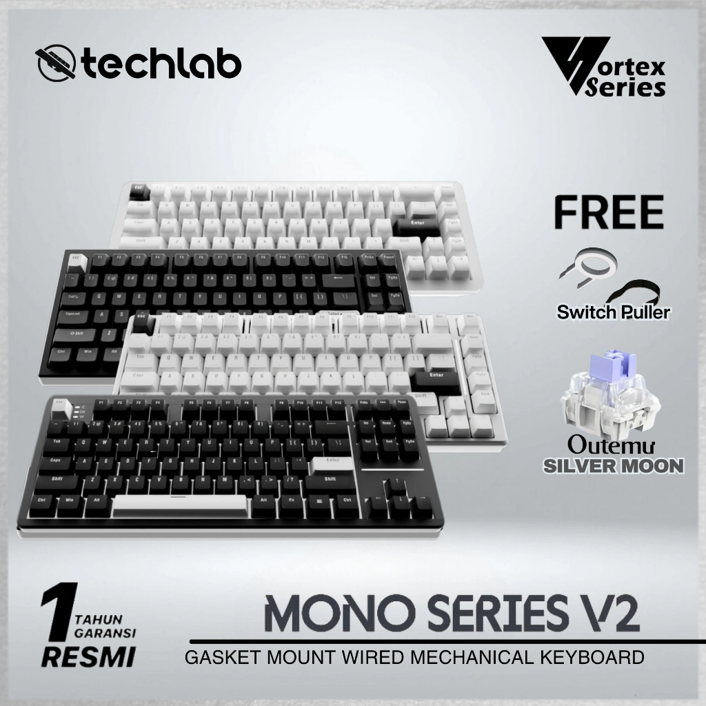 Vortexseries MONO SERIES V2 Gasket Mount Mechanical Keyboard 65 75 87 / Fullsize Layout | Vortex Mono V2