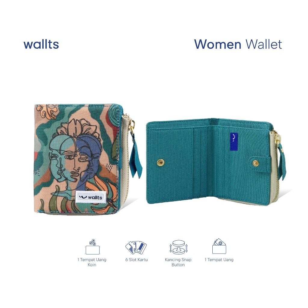 Wallts Unica - Dompet Wanita Dompet Koin Wanita Dompet Kanvas