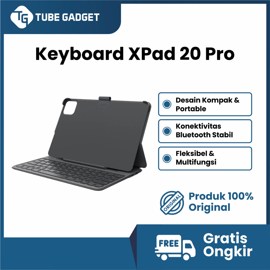 Keyboard Case 12 Inch dan Stylus Pen Infinix XPad 20 Pro 12" Flip Cover Smart Keyboard Touchpad