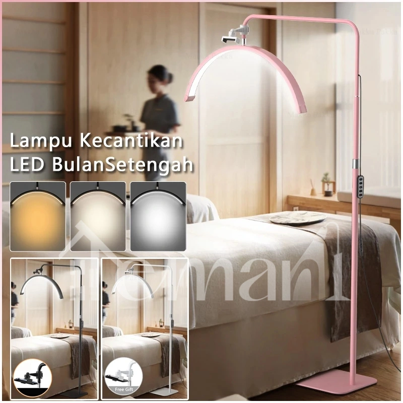 Professional Lampu Eyelash Extension Berdiri Lampu Facial Hitam/Putih/Pink Remote Control 3 Warna LED Lamp Salon Lash Light Moonlight Lampu Studio Make Up / Beauty Salon / Eyebrow / Eyelash / Tatoo Artist Z1