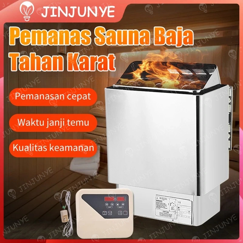 Pemanas Sauna Kompor Sauna Elektrik Untuk Rumah Hotel 6000W Stainless Steel 304 Dengan Panel Kontrol 220V - 380V Universal YJI