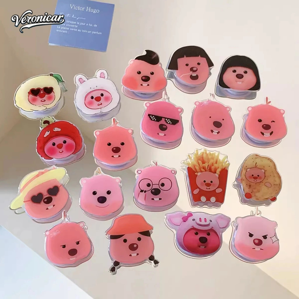 Phone Grip Pop Socket Cute Loopy Airbag Holder Cartoon Little Beaver Holder Portable Lucu Phone Holder-Ver