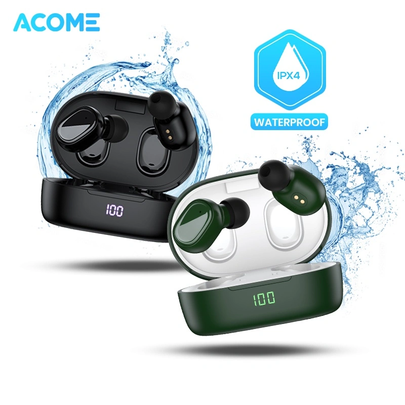 Acome Headset Earphone Bluetooth 5.0 TWS LED  Garansi Resmi 1 Tahun Airdots T1