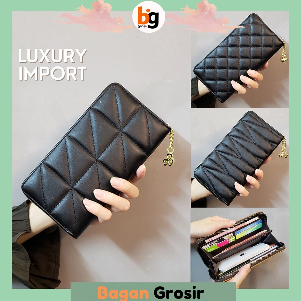 BG Dompet Wanita Baru Dompet Ritsleting Panjang Dompet Cetak D83