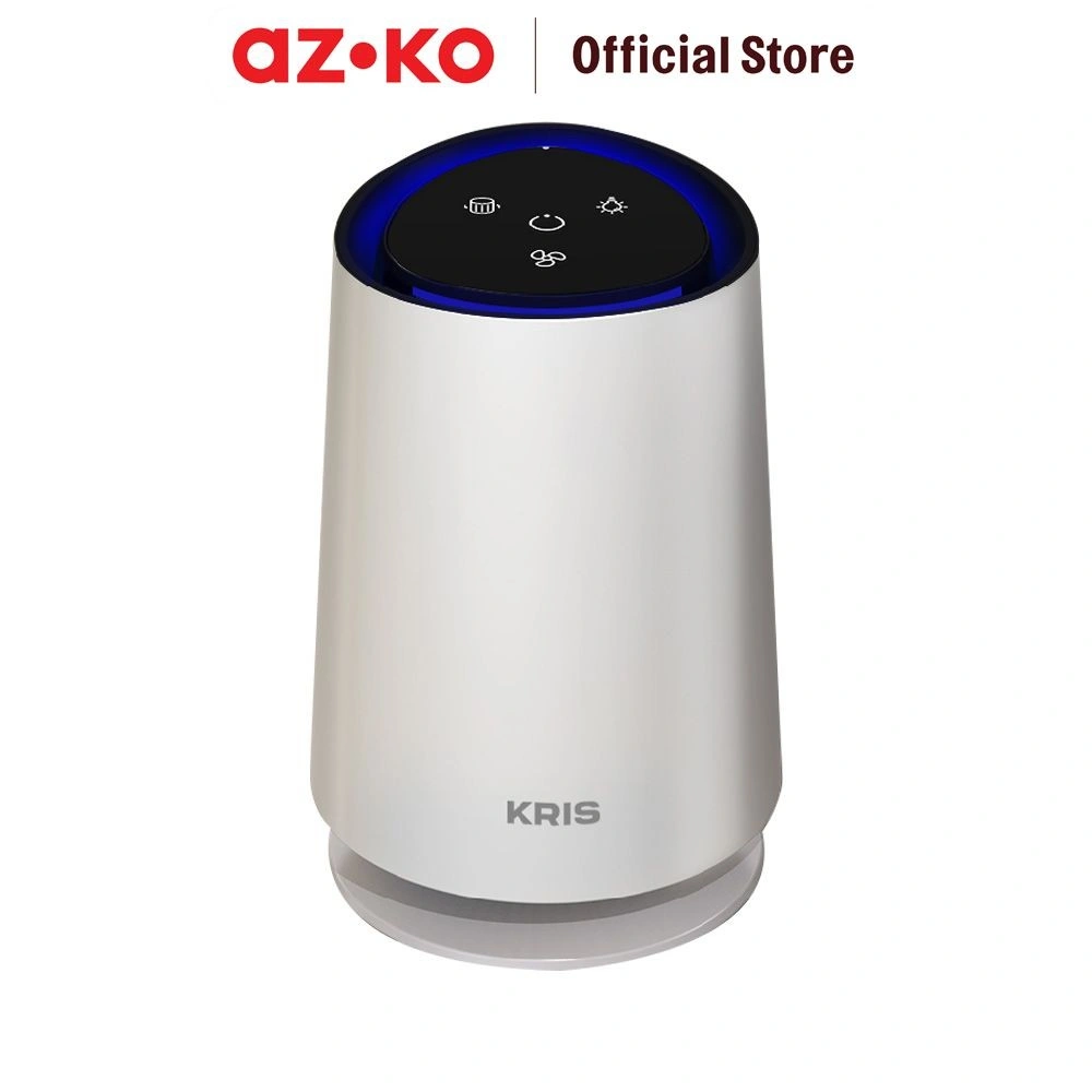 AZKO Kris Air Purifier Mini CADR 10 m3/jam - Putih Cakupan area : 4 m2 CADR : 10 m3/jam Penjernih Udara Alat Penyaring Pembersih Udara Elektronik Rumah Air Cleaner