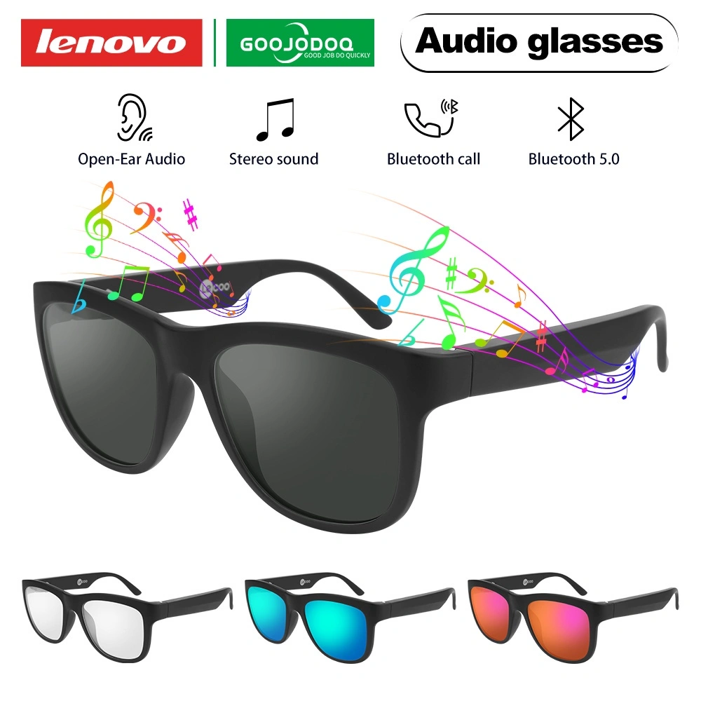 GOOJODOQ Smart Glasses Wireless Bluetooth 5.0 Sunglasses Outdoor Smart Sport Hands-Free Calling Calling Music Anti-Blue Eyeglasses