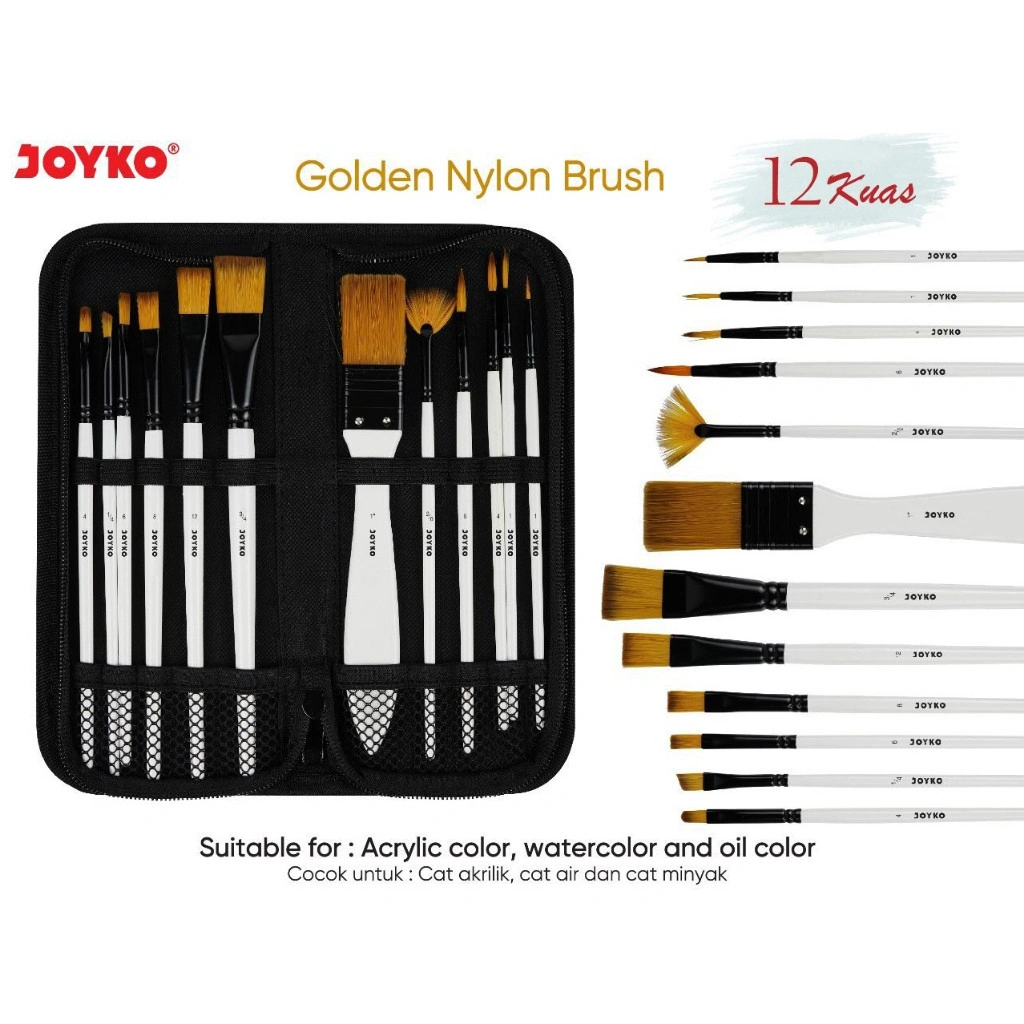 Joyko brush set/kuas lukis set BRS-18