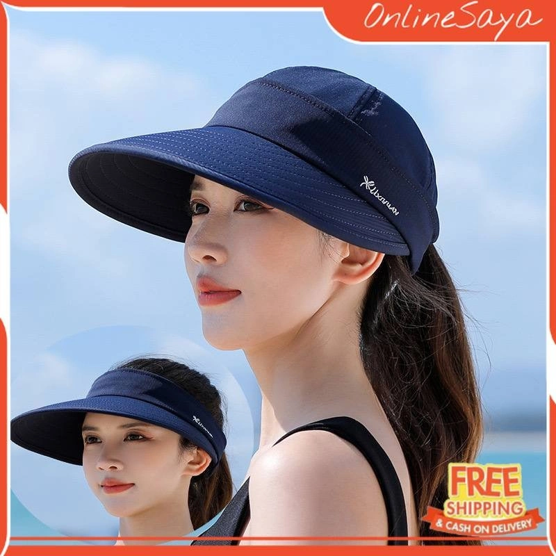 Topi Golf Import Wanita 2 IN 1 Visors Bucket Pria Remaja Dewasa Unisex Hat Fashion Anti Panas UV MZ016 Berkualitas