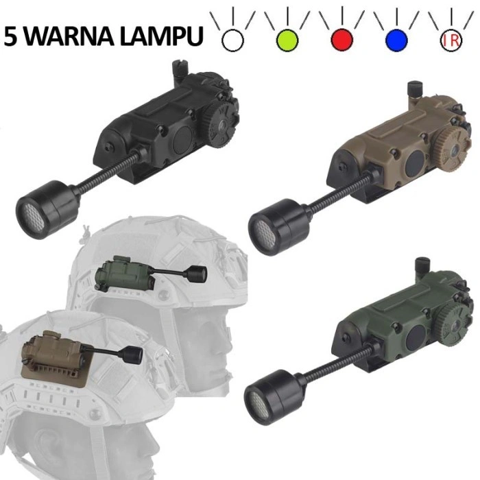 Streamlight Repro - Sidewinder Stalk - Lampu Darurat Senter Topi Helmet Aksesoris Accessories Tactical Flashlight Outdoor IFF IR Infrared Infra Red Blue Green White Hijau Merah Biru Putih LED Tambang RGB Mine Helm Vest