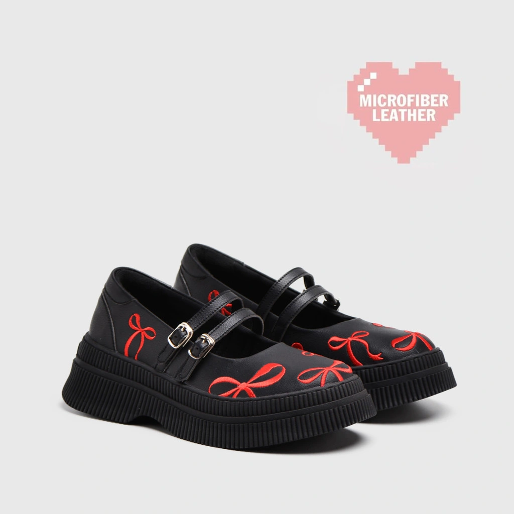 Adorableprojects - Latifa Bow Embroidery Platform Red