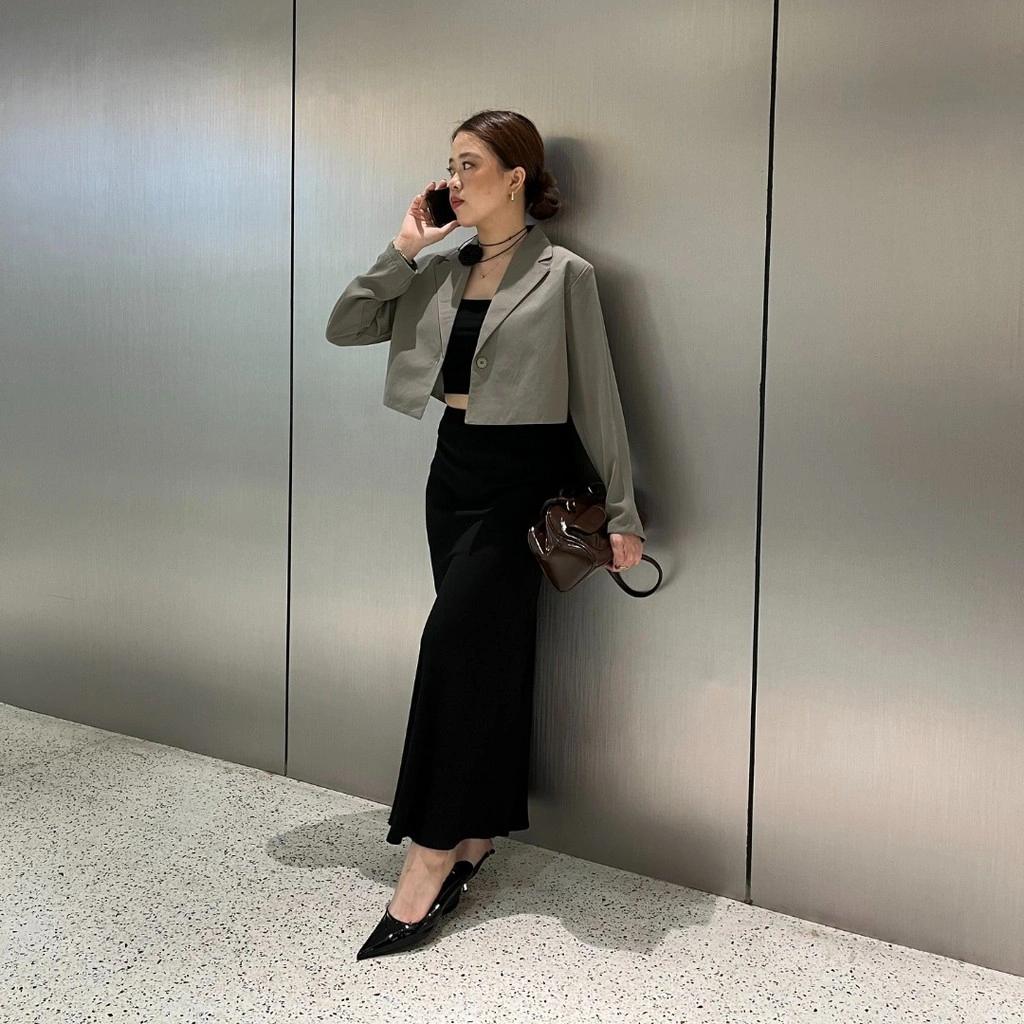 [Tutuloph] Jacy Blazer | Best Seller Produk Terlaris | Crop Semi Formal Casual Blazer | Fashion Wanita Normal Jumbo Bigsize