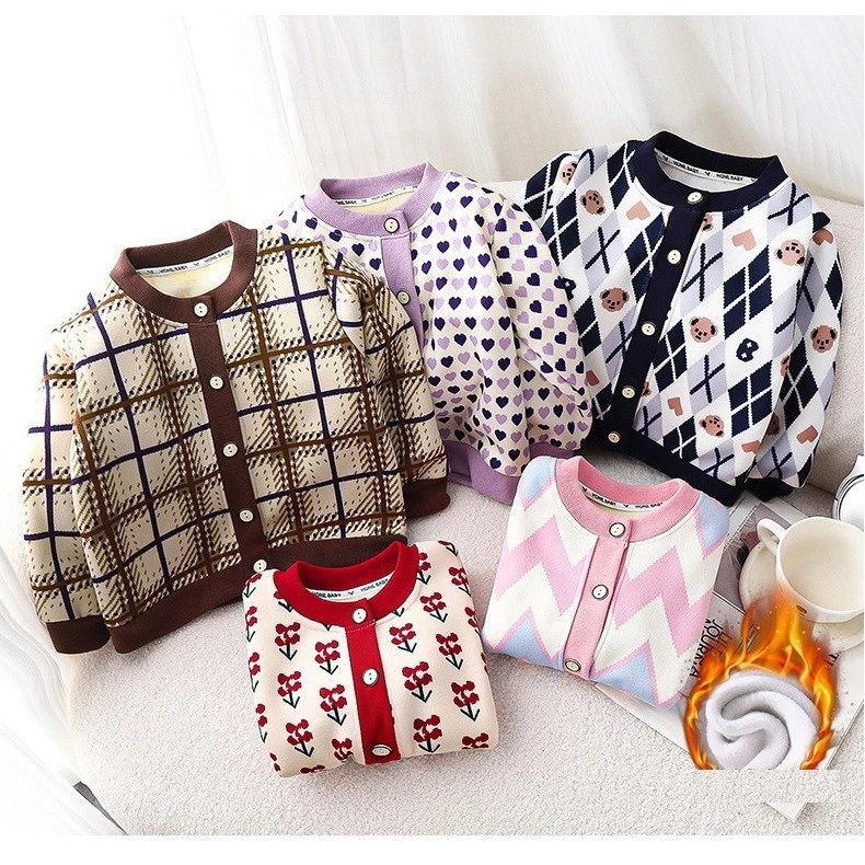 CARDIGAN JAKET ANAK CEWEK COWOK BAHAN TEBAL ADEM LEMBUT GAYA KOREAN