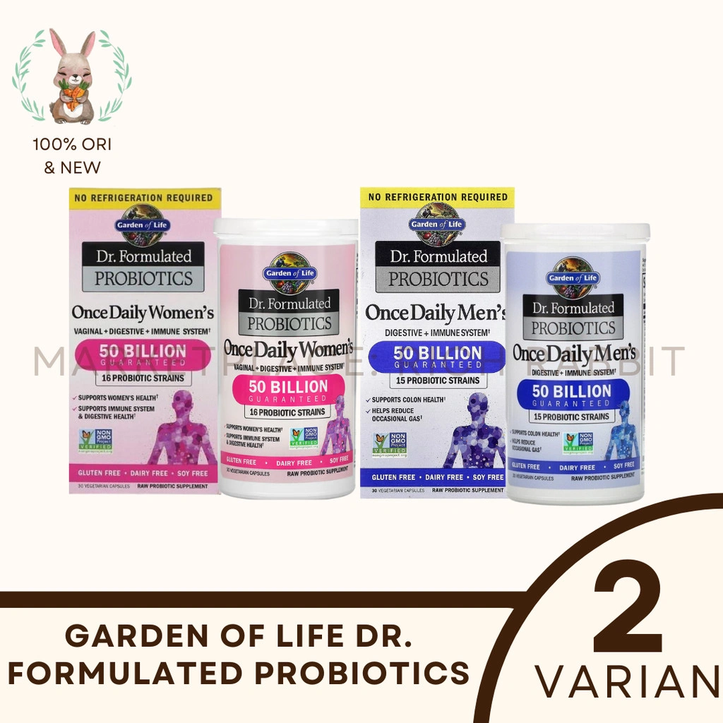 GARDEN OF LIFE Dr Formulated Probiotics Once Daily Men Women 30 Capsules Suplemen Pencernaan Probiotik Probiotic