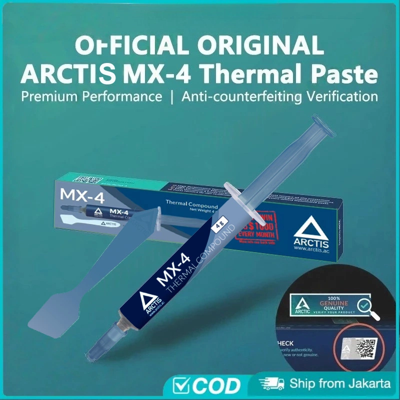 Arctis MX4 MX-4 Thermal Paste Pasta Processor 4 Gram Original Resmi With Spatula for PC CPU / COD