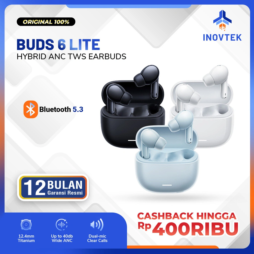 Xiaomi Mi Redmi Buds 6 Lite / Buds 6 Play Bluetooh Earbuds Earphone - Garansi Resmi