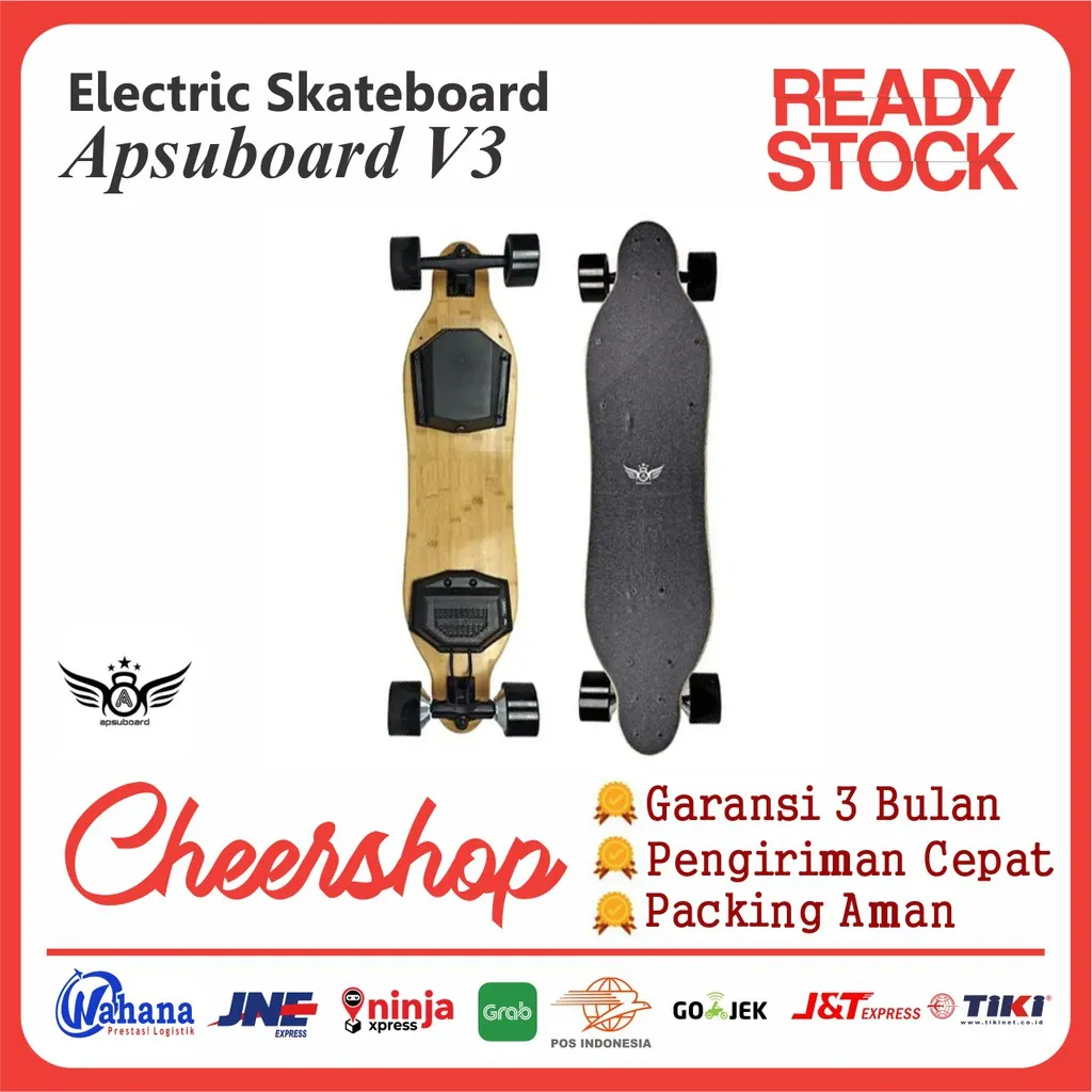 Electric Skateboard Apsuboard V3 Dual Hub Motor Skate Board Listrik
