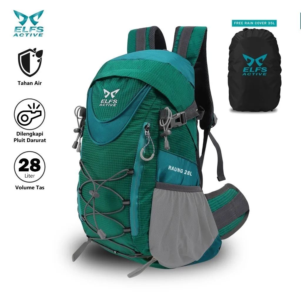 ELFS ACTIVE Tas Ransel Gunung Carrier 28L Backpack Waterproof Tas Camping FREE RAINCOVER