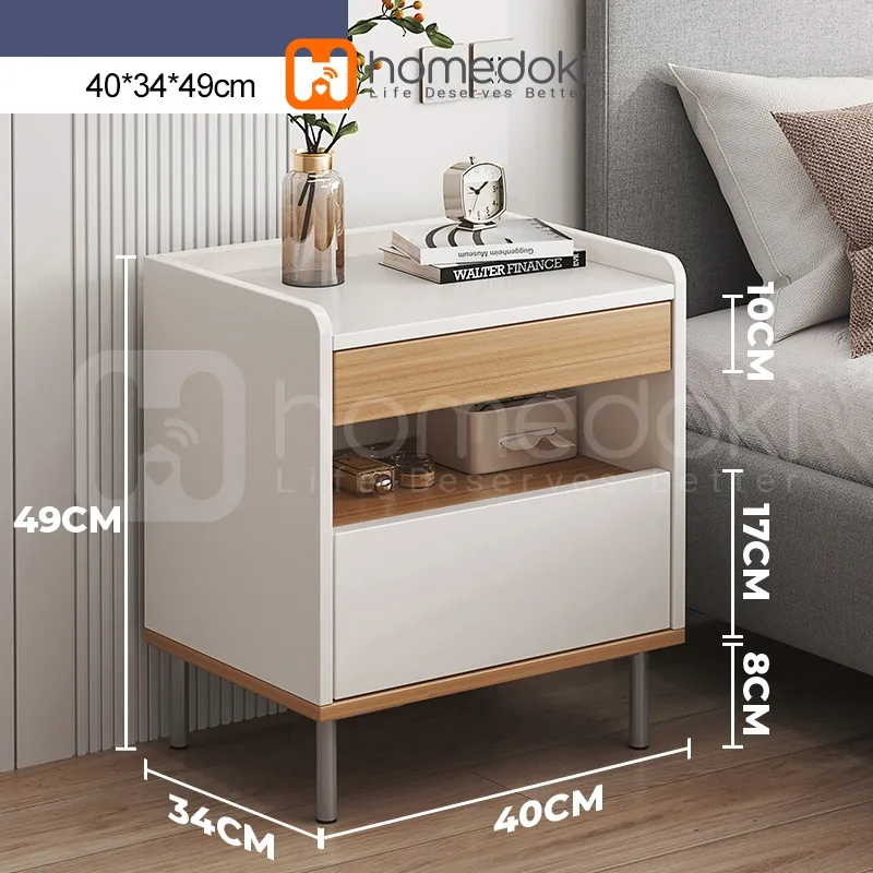 Homedoki Meja Nakas/Meja Nakas Kecil/Meja Sudut/Nakas Minimalis/Meja Samping Tempat Tidur