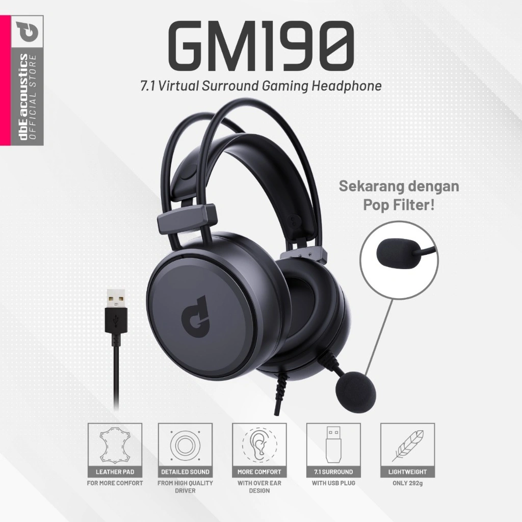dbE GM190 7.1 Virtual Surround Gaming Headphone