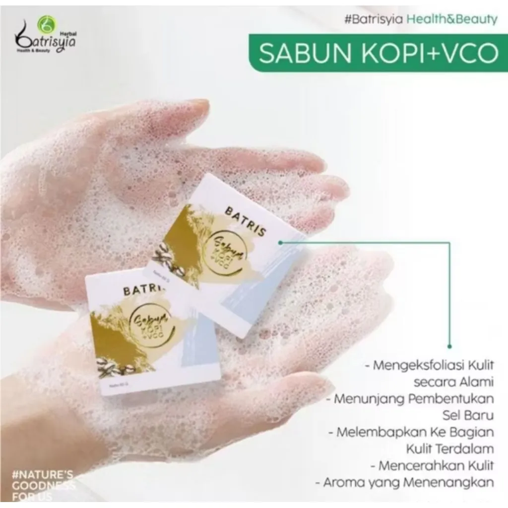Batris Sabun Kopi with VCO | Pembersih wajah dengan flek hitam