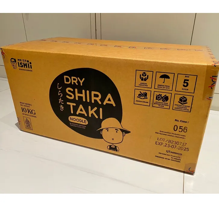 Mr. Ishii Dry Shirataki Noodle - Mie Kering Shirataki 1 Karton Isi 50pcs 200gr