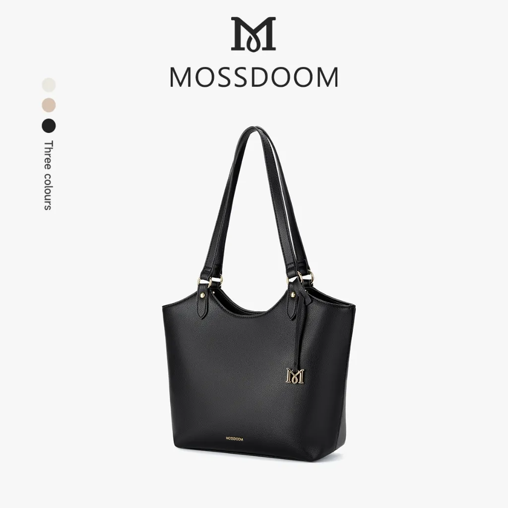 MOSSDOOM Tas Bahu Klasik Wanita Lona Bag Tas Totebag Simpel