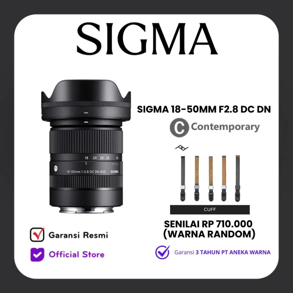 SIGMA 18-50mm F/2.8 DC DN | C Lens for Fujifilm X-Mount Sony E-Mount Lumix L-Mount Canon EOS R RF-Mount Garansi Resmi 3
