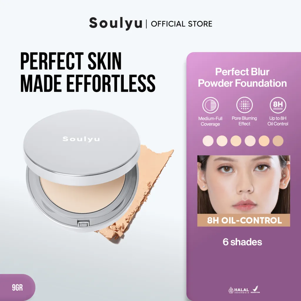 SOULYU Perfect Blur Powder Foundation 9 gr - Skin Blurring Effect