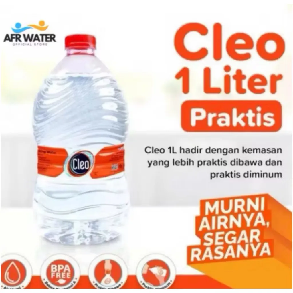 CLEO Air Minum 1 Liter Dus (isi 12 Botol)