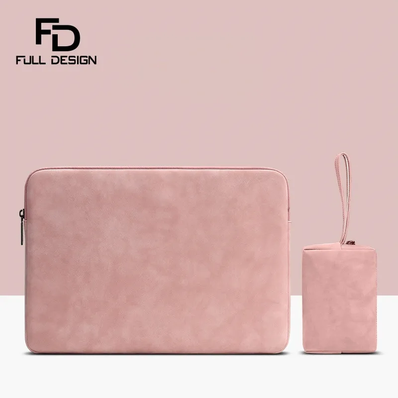 FULL DESIGN Nobel Tas Laptop Sleeve 13/14/15/15.6 Inch Anti Gores Kantong Laptop Ringan & Stylish Bonus Tas Organizer
