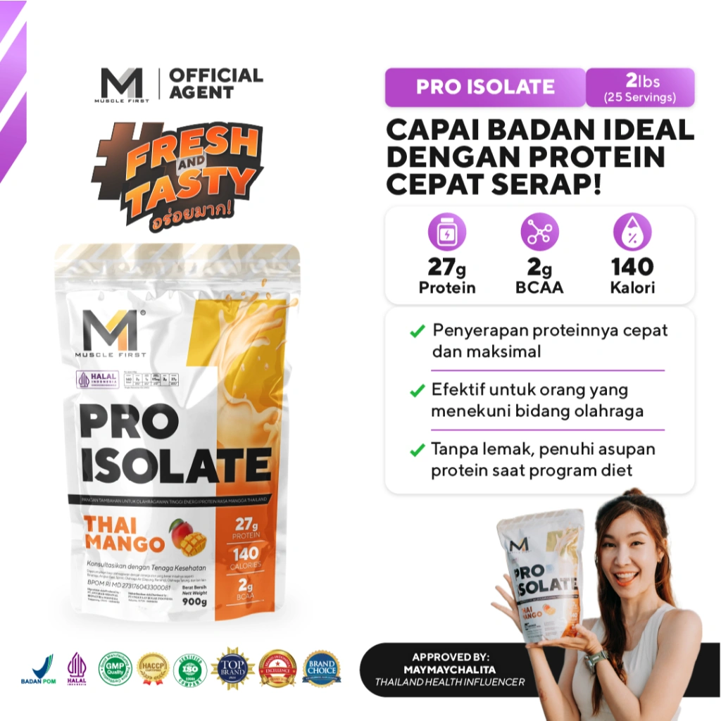 MUSCLE FIRST Pro Isolate 2lbs/900gr - Whey Protein Suplemen Fitness
