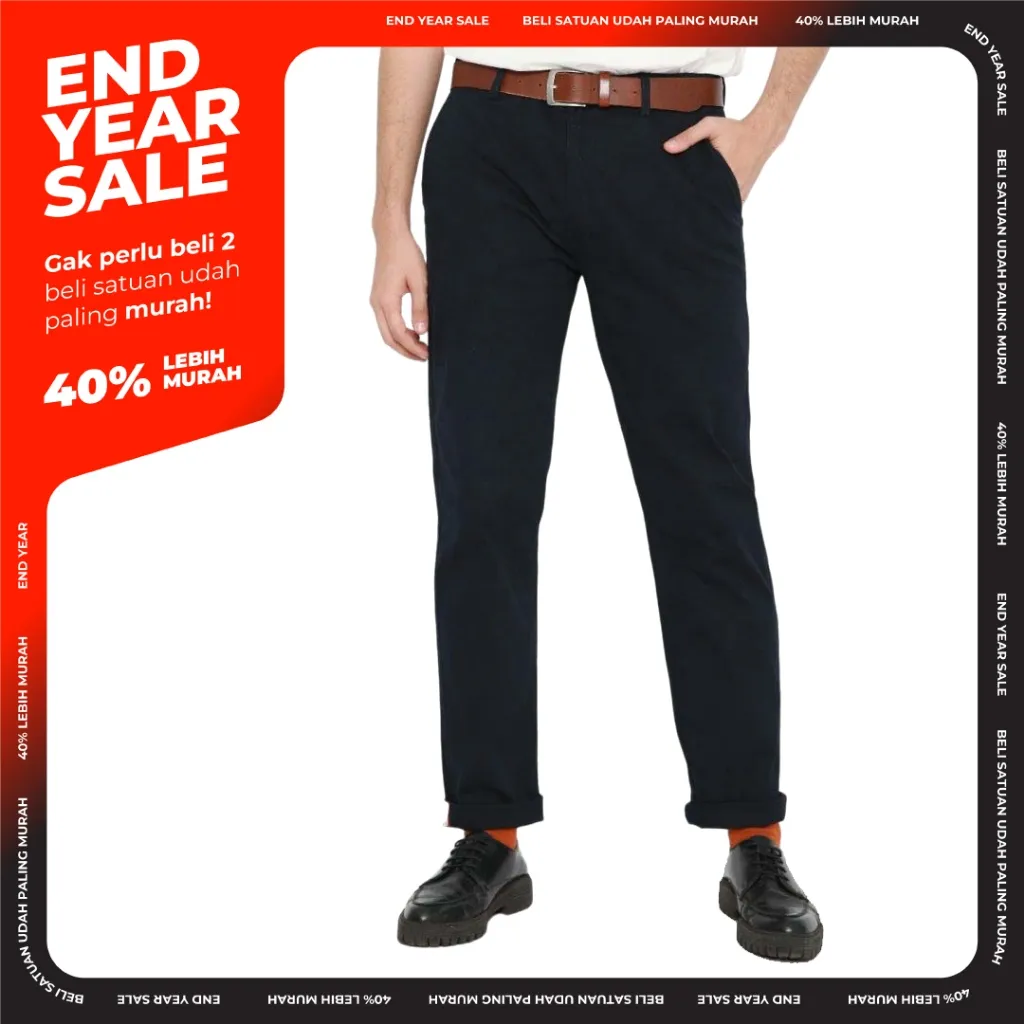Erigo Chino Pants Alexa Navy - Celana Panjang Chino Unisex