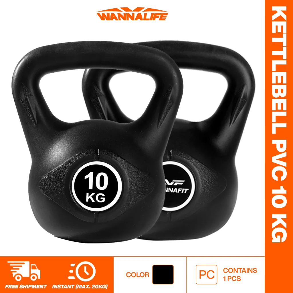WANNALIFE Kettlebell 10kg | Alat Latihan Beban