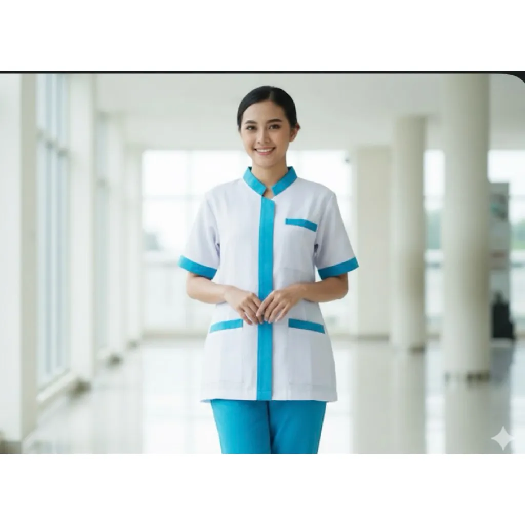 Baju Perawat Putih Lengan Panjang
