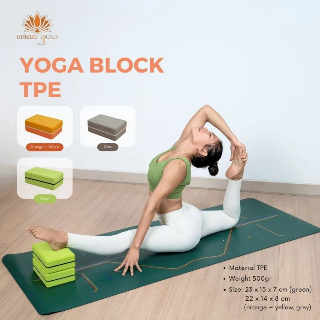 TPE Block / Balok Yoga TPE / Balok Senam Rubber / Yoga Block / Block Yoga Murah / Yoga Brick