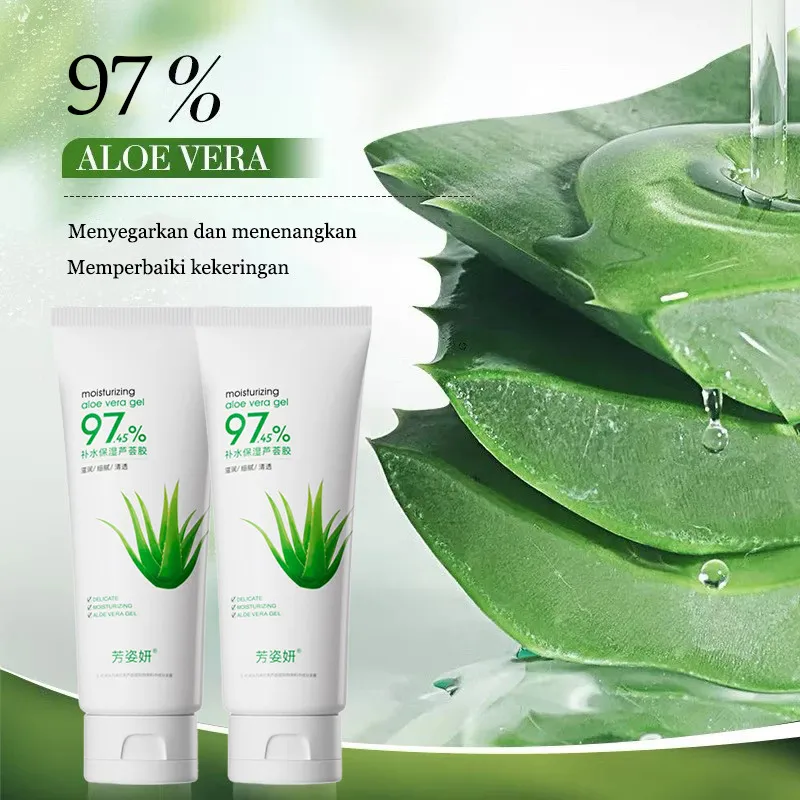Gel Aloevera 97% Alami - Perawatan Pasca Matahari Penghidrasi Cepat Aman