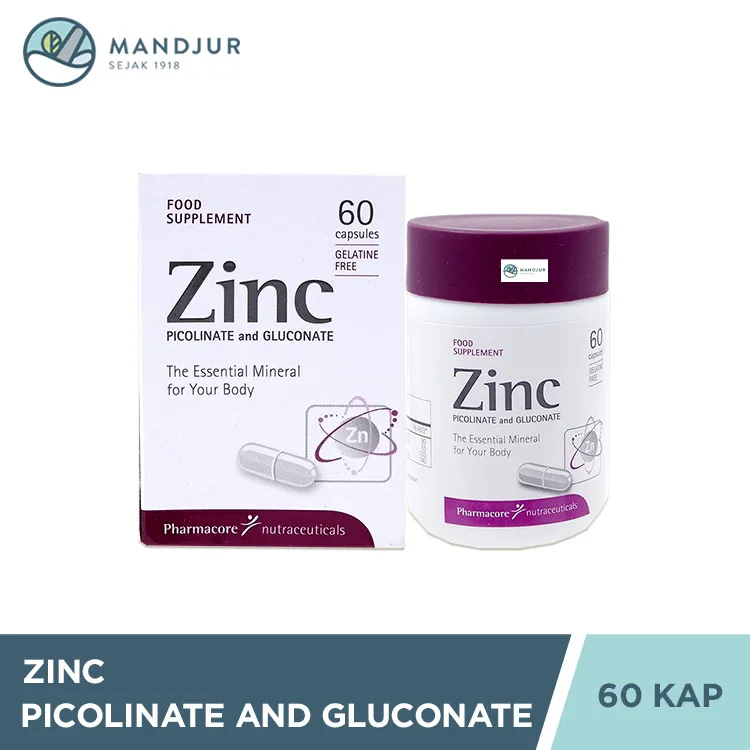 Zinc Picolinate and Gluconate 60 Kapsul - Suplemen Kesehatan