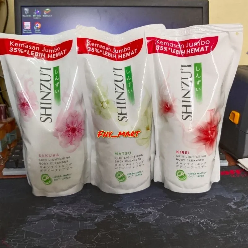 SHINZUI 800ML Sabun Mandi Cair / Shinzui Body Cleanser 800ml & 400ml / Shinzui Skin Lightening Body Cleanser 800ml 400ml / Sabun Mandi Cair Shinzui